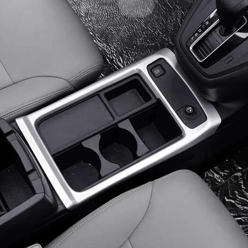 Chrome Rear Seat Water Cup Holder Frame Cover Trim For Honda CRV CR-V 2012-2016