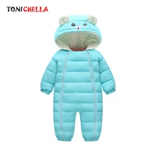 Детский зимний комбинезон; хлопковая плотная теплая верхняя одежда с капюшоном для мальчиков или девочек; Рабочий Комбинезон; зимний комбинезон для младенцев; зимняя одежда; CL5578