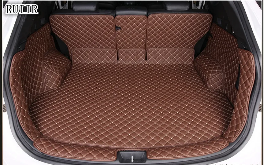 Buy High quality! Full set car trunk mats for Hyundai Santa Fe 5 seats 2017