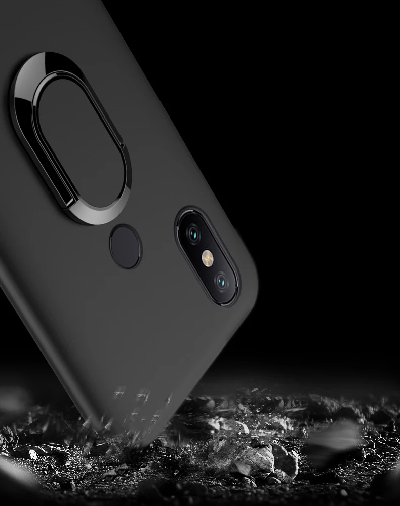 Силиконовый Магнитный чехол с кольцом для Xiaomi Mi Max 3 MiMax3 кронштейном и Mi8 Max3|case
