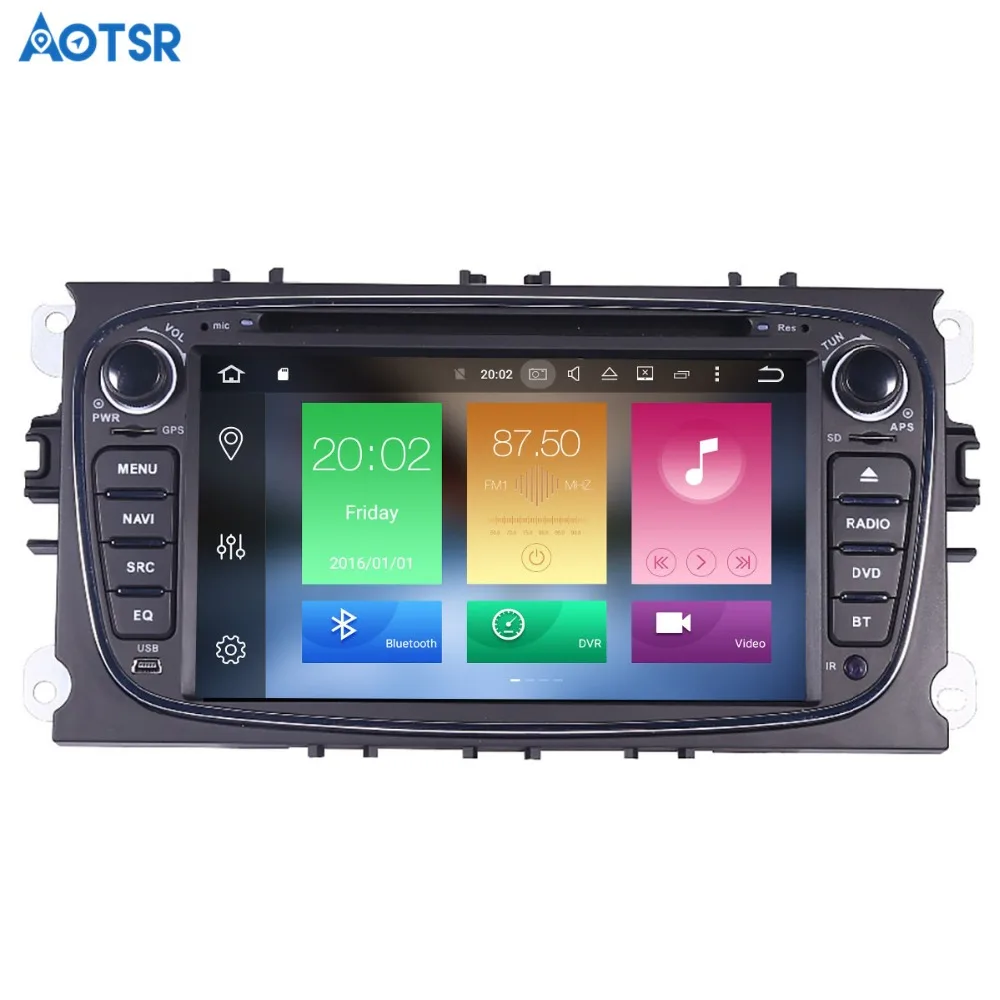 Top Aotsr Android 8.1 GPS navigation Car DVD Player For Ford Focus 2004-2011 multimedia 2 din radio recorder 4GB+32GB 2GB+16GB 4