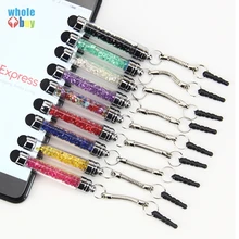 1000 шт./лот, Кристальный стилус, емкость, сенсорный экран, портативная ручка,, для iPhone/iPad, samsung, htc и других мобильных телефонов