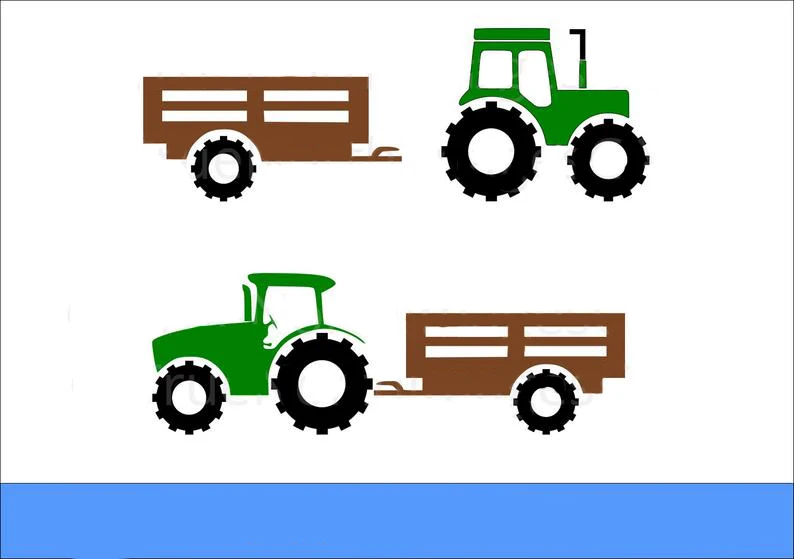 

farm Tractor with Trailer 105*62mm Metal Cutting Dies Scrapbooking for Card making DIY Embossing stencil Cuts New Craft Die 2019