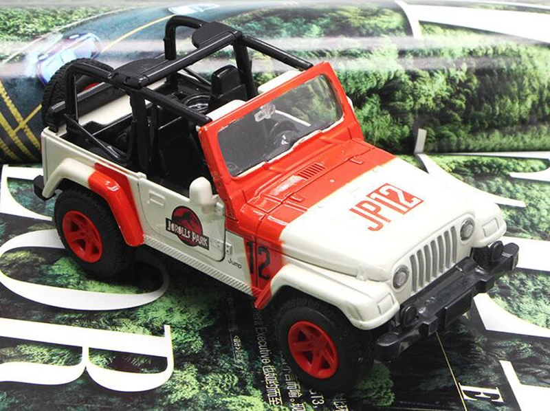 15,5 см 1/32 масштаб сплав металл литье под давлением Jeep Wrangler Парк Юрского периода внедорожник авто Модель автомобиля игрушки для детей подарки коллекция