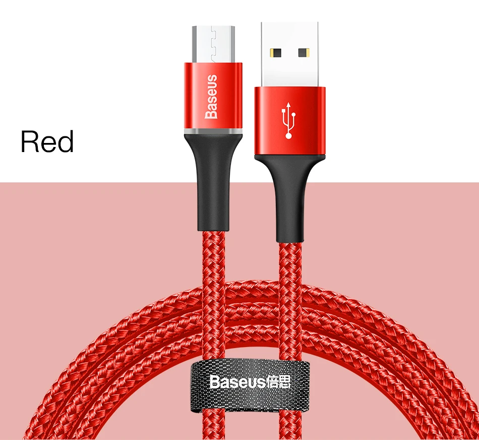 Baseus 3A Micro USB светодиодный кабель для быстрой зарядки Microusb кабель для Xiaomi Redmi 4 Note 5 Pro samsung Android кабели для мобильных телефонов 2 м