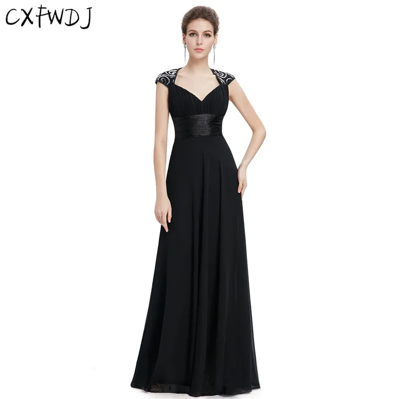 Logistics 7-20 Elegant Evening Wear Maxi Dresses Women Plus Size Party Chiffon Deep V Slim Dinner Longo Vestidos de fiesta 2018 Dresses