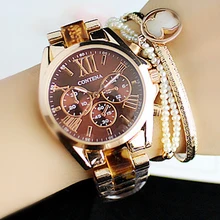 Новинка, женские часы, известный роскошный топ бренд, логотип, модные кварцевые коричневые женские наручные часы, Женева, дизайнерские Подарки для женщин