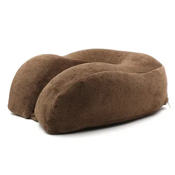 

U-Shape Headrest 28x25cm Portable Neck Pillow Latex Memory Foam Filler Travel Office Car Embrace Cervical Pillow Home Textile