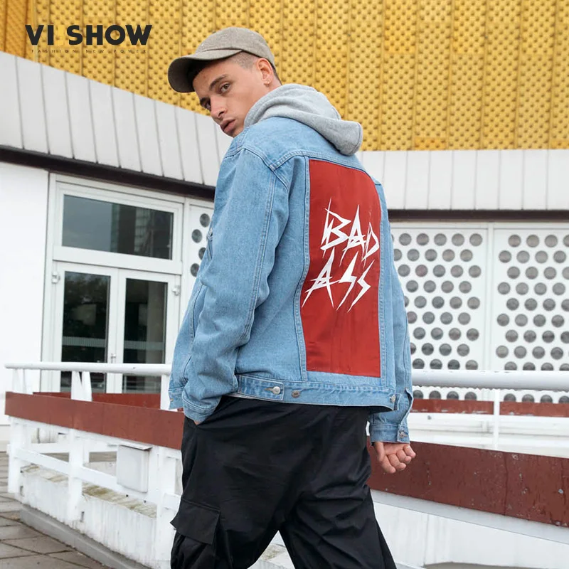 VIISHOW рваные джинсовые куртки 2018 мужские пальто хип хоп модная уличная одежда с