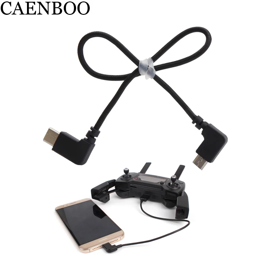 CAENBOO For DJI Mavic 2 Pro Spark Cable Remote Control USB Type C For Iphone Android Controller