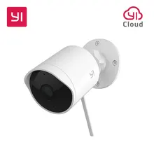 YI Outdoor Security Camera Cloud Cam Wireless IP 1080p resolution Waterproof Night Vision Security Surveillance System White