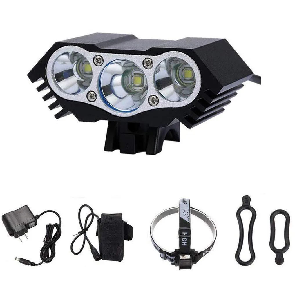 

Bicycle Light 10000 Lumens4Modes L2 T6 LED cycling Front Light Bike light Lamp Torch Waterproof Flashlight By 18650 battey2.0#