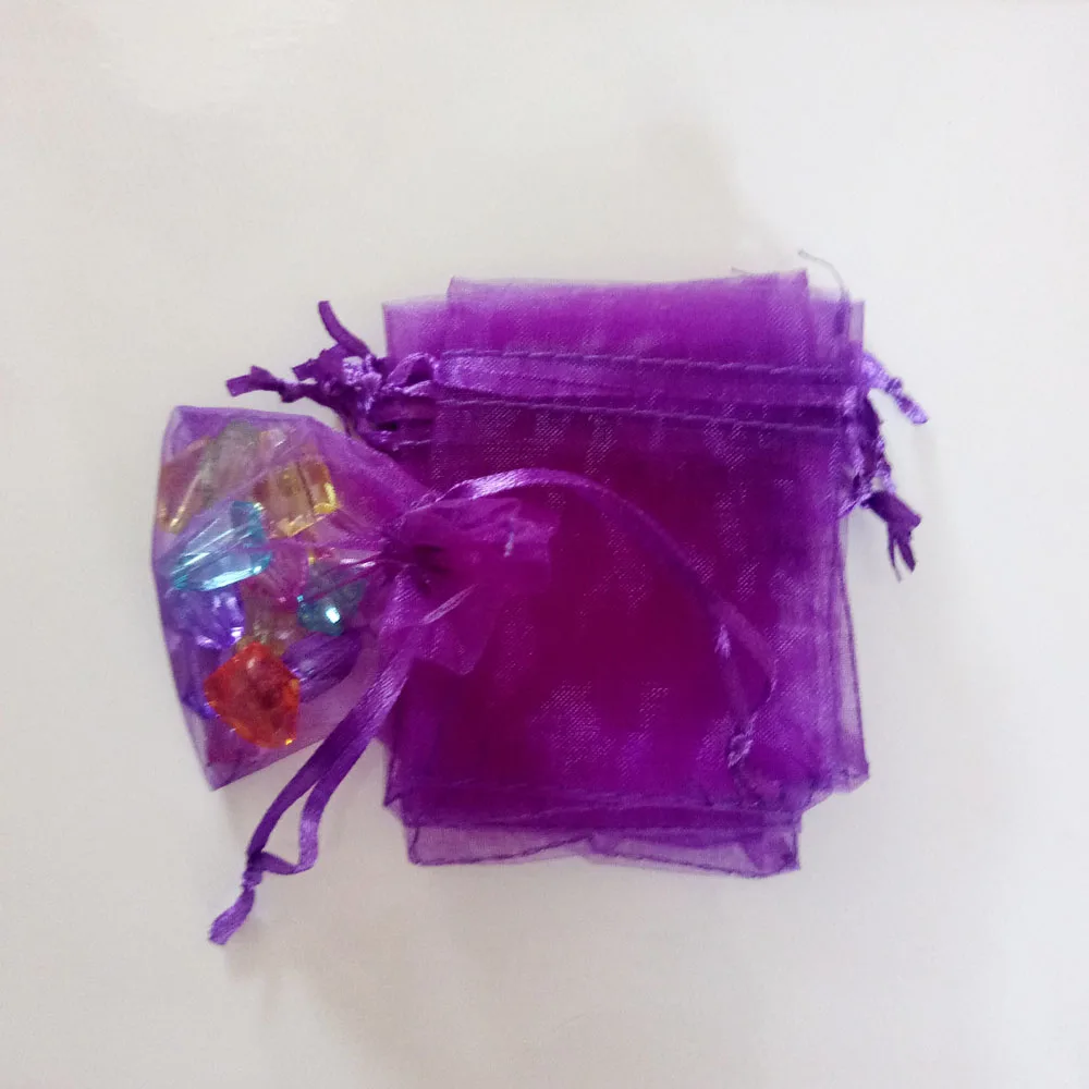 ##BUY Dark Purple Organza Bag 100pcs Jewelry Packaging Display Jewelry Gift Bags Wedding Drawstring Bag Woman Gift Storage Bags