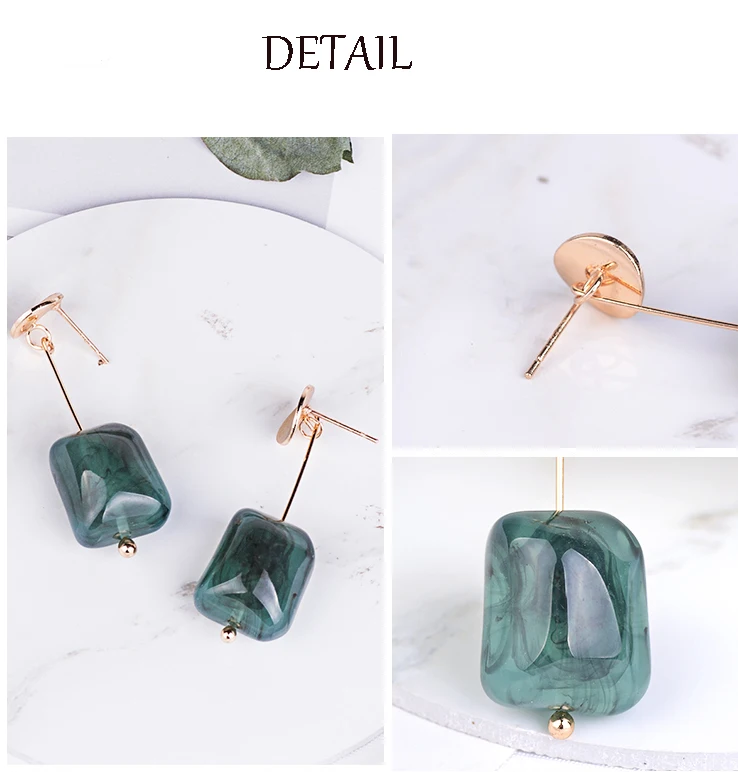 YUQINQIN Trendy Drop Earrings for Women 2018 Jewelry Long Crystal Earings Fashion Elegant Acrylic Metal Dangling Simple Earring  (3)