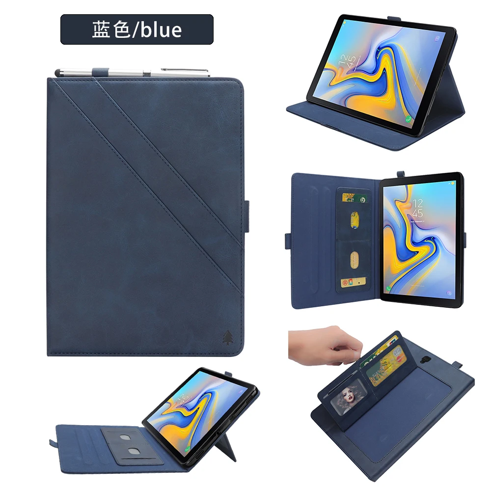 Чехол для планшета для Samsung Galaxy Tab A A2 10,5 дюймов 2018 T590 T595 Многофункциональный из искусственной кожи многочисленный карты защитный чехол с