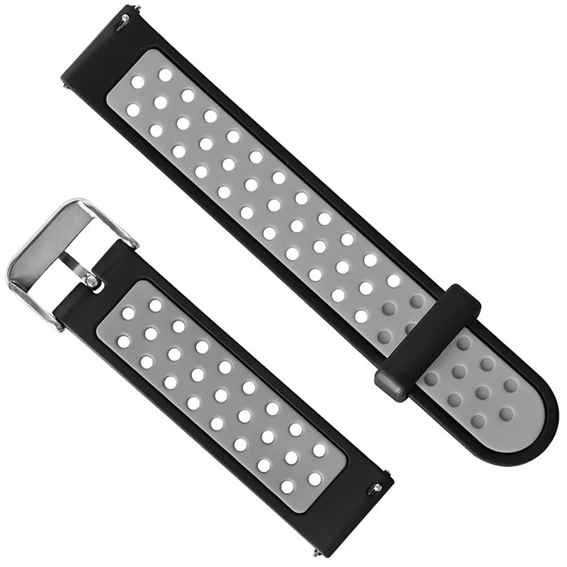 Сменные ремешки для умных часов Xiaomi Huami Bip BIT PACE Lite Youth двухцветные силиконовые Amazfit