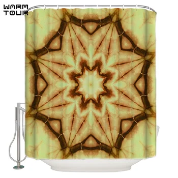 

WARMTOUR Shower Curtain Colour Print Cloth Extra Long Fabric Bath Shower Curtains Mildew-resistant Bathroom Decor with Hooks
