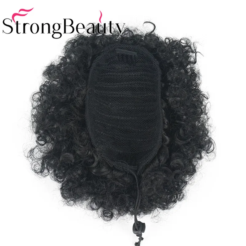 Strongbeauty Afro Rabo de Cavalo Coque Chignon