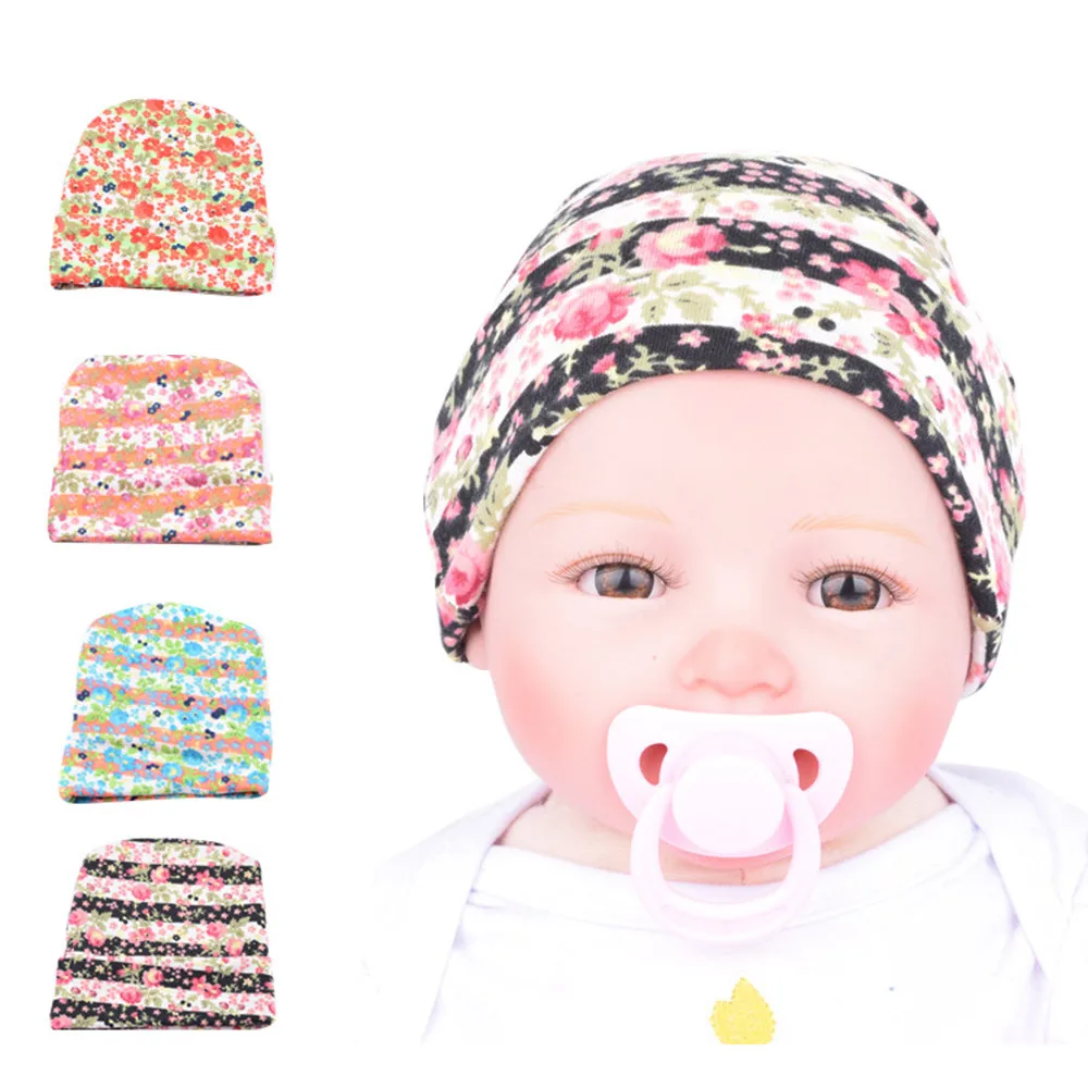 

Newborn Hat Newborn Baby Hats With Flower Hat 0-5 months Hat Cap Children Kids Autumn Winter Warm Cap