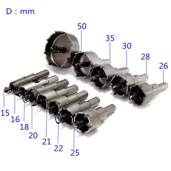 

12 Pcs/Set 15-50mm Hole Saw Tooth Kit Drill Bit Stainless Steel Alloy Cutter PAK55