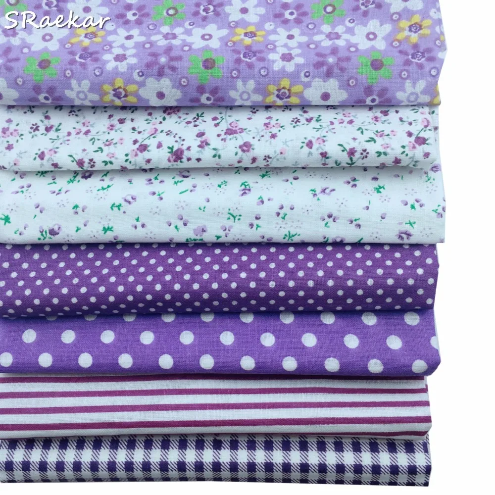 

Sraekar,Mixed Plain Cotton Fabric Printed Cloth Sewing Craft Quilting for Patchwork Needlework DIY Handmade Accessories 25x25cm