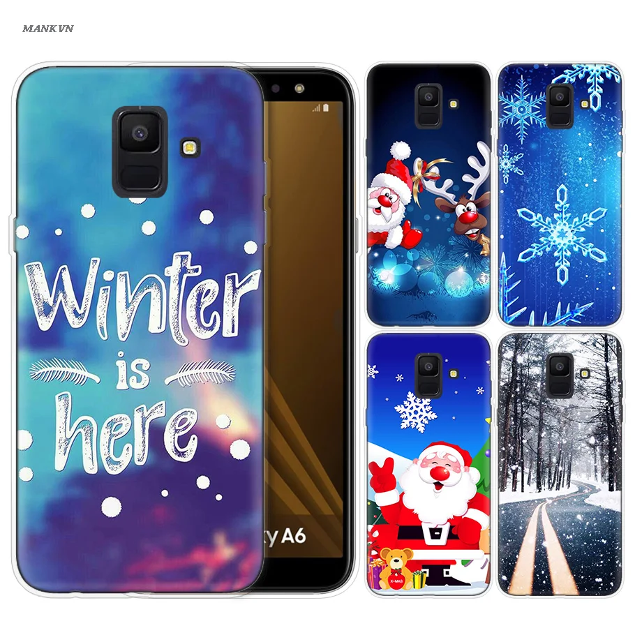 

Case for Samsung Galaxy Note 8 9 J4 J6 J8 A6 A8 A7 A9 Star Lite S8 S9 Plus 2018 Hard Winter Wintertime Snow Cartoon Soft Cases