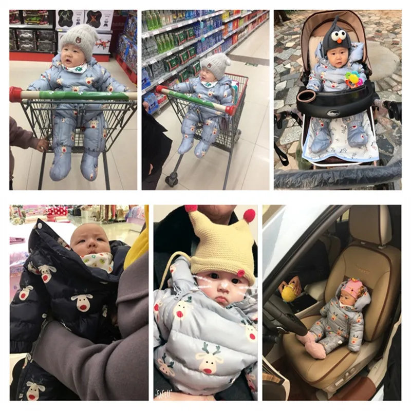 Детский зимний комбинезон на утином пуху для мальчиков и девочек|snowsuit infant|baby down