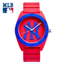 MLB NY Fashion Simple Cool Watches Rubber Waterproof Lover Watches Men Women Quartz Sport Student Wrist Watch D5003