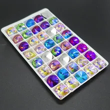 Смешанный цвет AB XILION Элементы Кристалл Стеклянные риволи свободные бусины DIY 12mm14mm16mm18mm