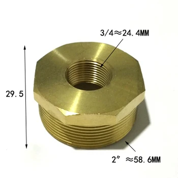 

3/4" BSP Female Thread x 2" BSP Male Thread Brass Reducer Bushing Reducing Coupler Connector Adapter Pipe Fitting For Water