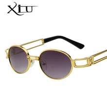 XIU стимпанк Солнцезащитные очки прозрачные линзы очки Готический плоский верх винтажные круглые очки мужские женские роскошные брендовые дизайнерские очки UV400