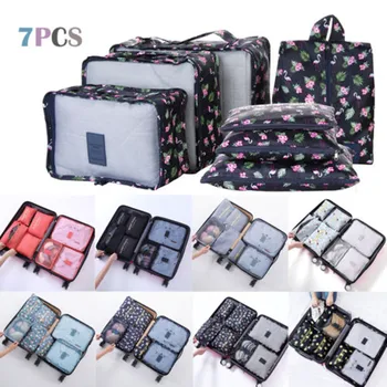 

7PCs/Set Travel Storage Accessory Bag Clothes Tidy Pouch Luggage Organizer Portable Container Travel Storage Bag Organazier