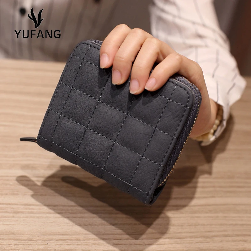

YUFANG Women Fashion Mini Purse Female Short Wallet Leather Pu Multifunction Purse Small Money Bag Coin Pocket Wallet