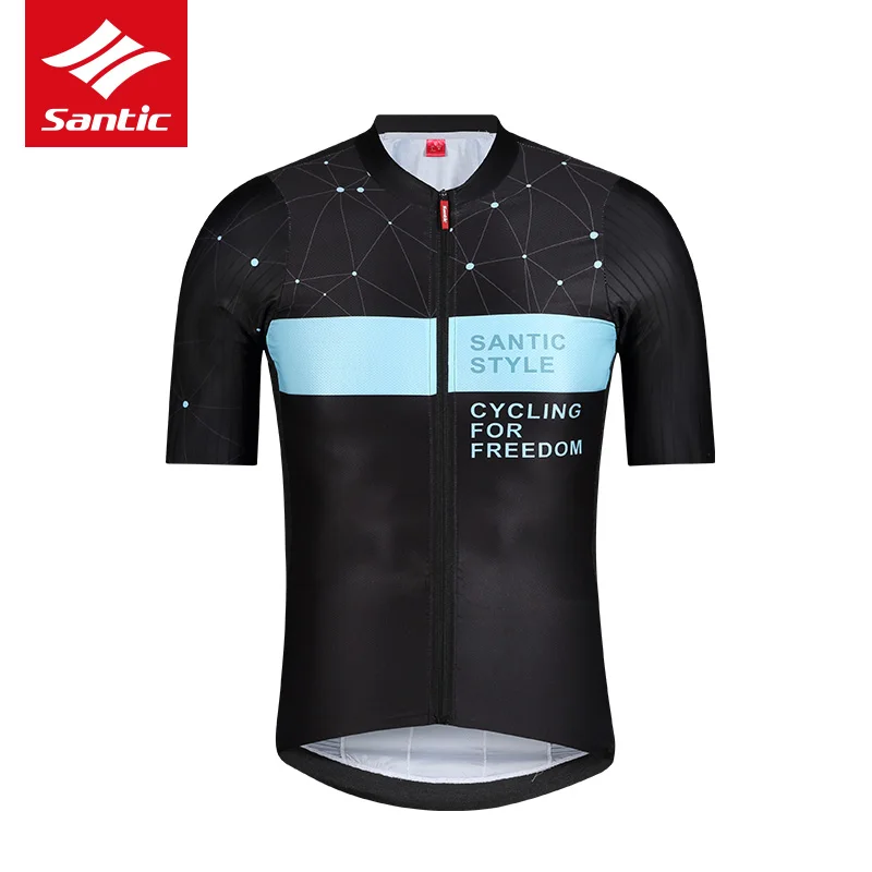 

Santic Cycling Jersey Men Short-sleeve Clothing Fabric Comfortable And Breathable Summer Bike Shirts Bicycle Tops M9C02141 S-XXL