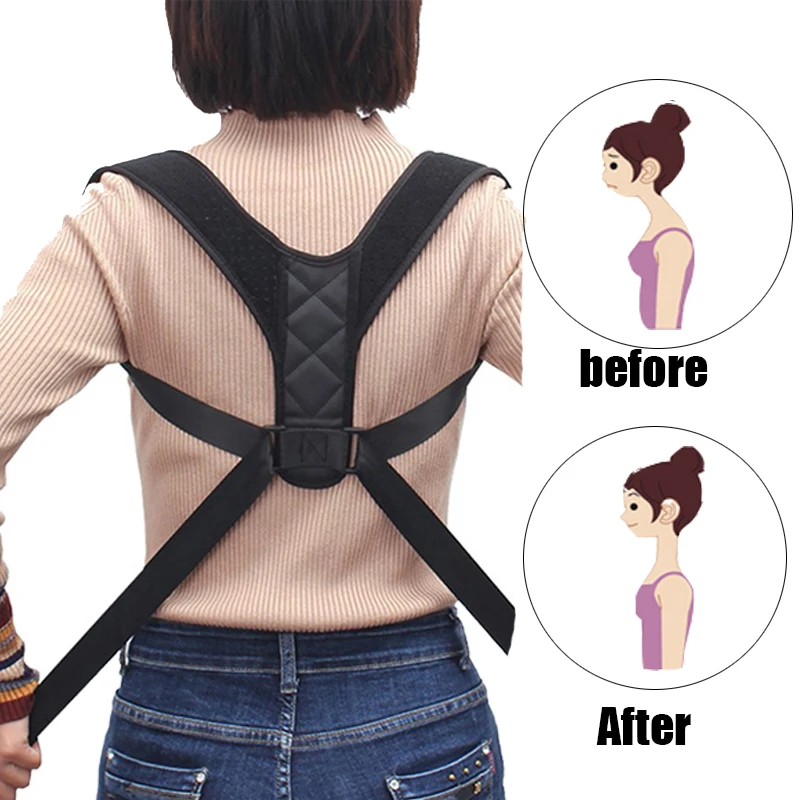 

Adjustable Posture Corrector Humpback Prevent Clavicle Spine Back Shoulder Lumbar Support Brace Posture Correction