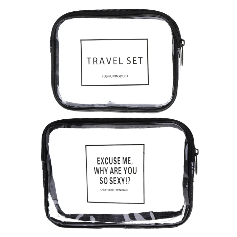 

Waterproof PVC Zip Pouch Case Transparent Clear Travel Cosmetic Wash Bag Storage Women Travel Toiletry Case Accessories