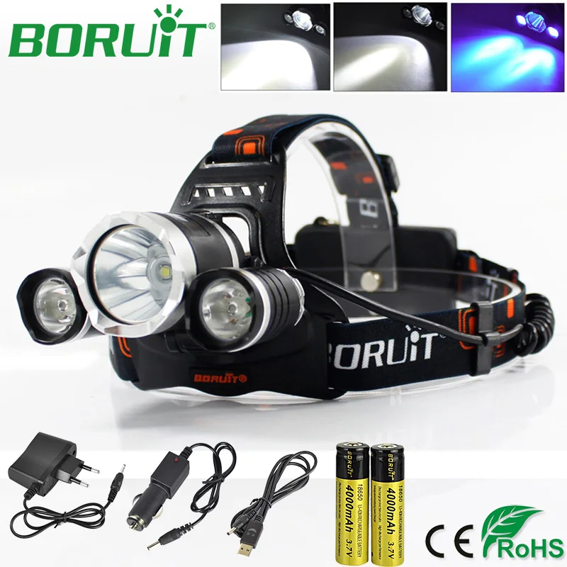 Buy BORUiT UV Purple LED Headlamp Ultraviolet Flashlight 395nm UV Headlights