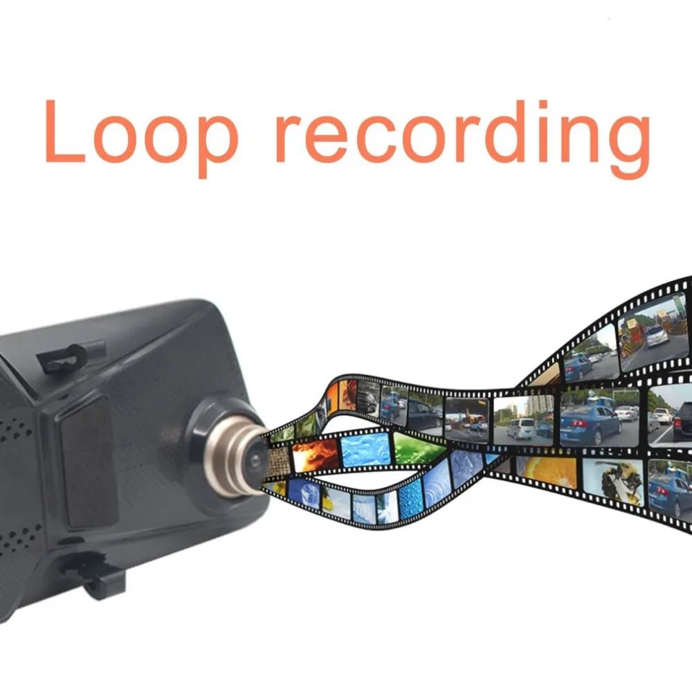  7 zoll 1080P Auto DVR GPS Auto Rückspiegel Monitor Reverse Kamera Fahrzeug Fahren Recorder