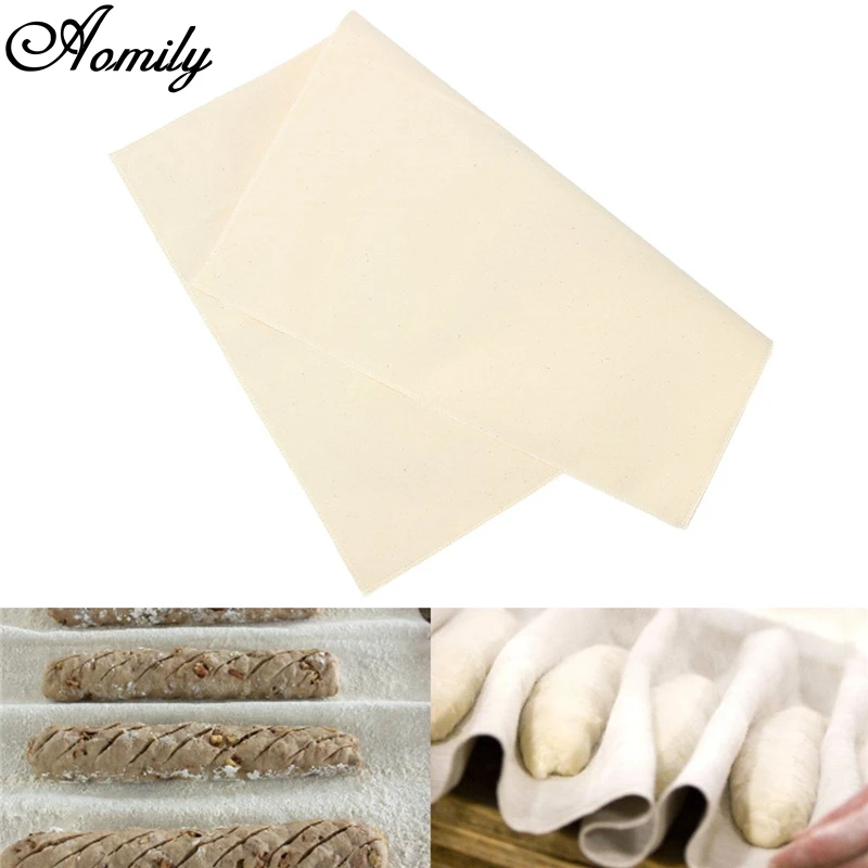 Aomily Proofing Linen Flax Cloth Dough Bakers Pans Proving