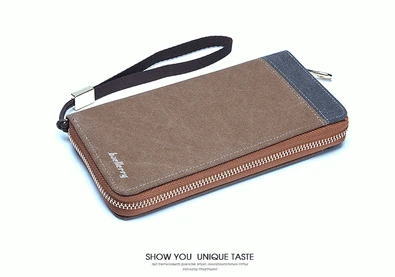 Leinwand Durch Lange Blue Reißverschluss Oder 100 Halter Patchwork brown Brieftasche Karte Handtasche Männer Ems Handytasche dark Grey Kupplung Dhl Stücke Geldbörse q7wYg74x