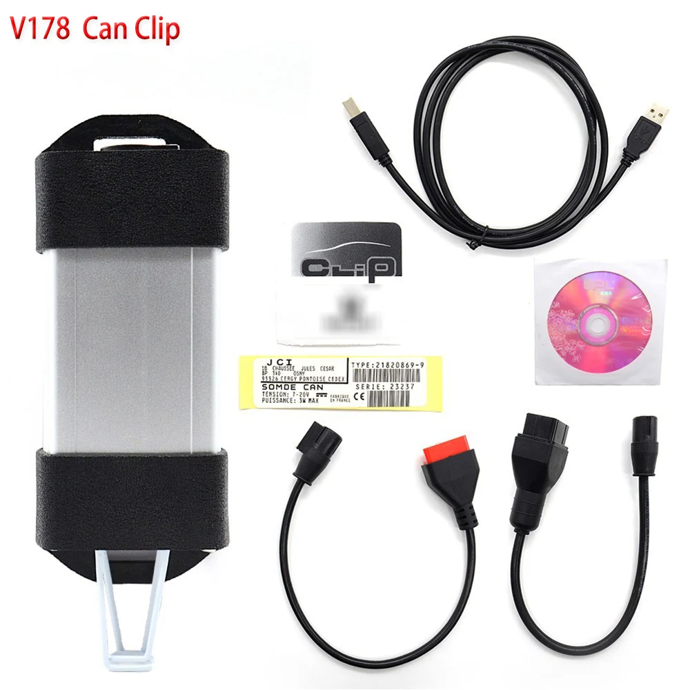 

2018 CAN Clip V178 CanClip For R-en-ault diagnose tool Multi-languages Free Fast Express canclip obd2 Diagnostic scanner