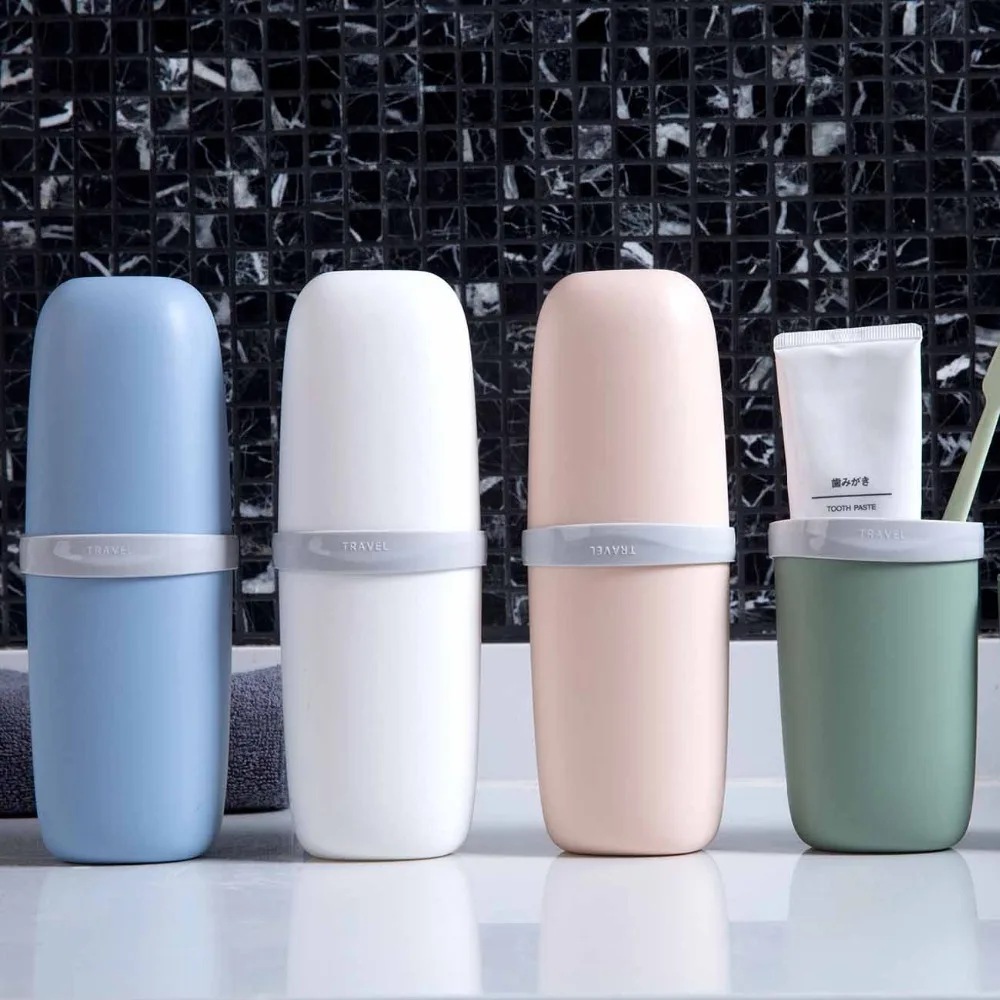1 шт. для ванной Tumblers туристическая капсула зубная щетка Контейнер для хранения, для ванной зубная щетка, контейнер для организации зубной пасты