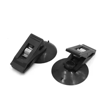 

uxcell a17051700ux1384 2Pcs Black Plastic Suction Cup Windshield Curtain Card Photo Clip for Vehicle, 2 Pack