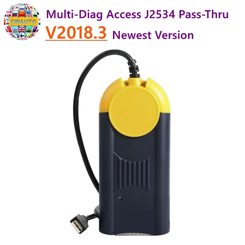Сканер сканер Actia Multi Diag J2534 V2018.3 устройство прохождения через OBD2 многоязычный