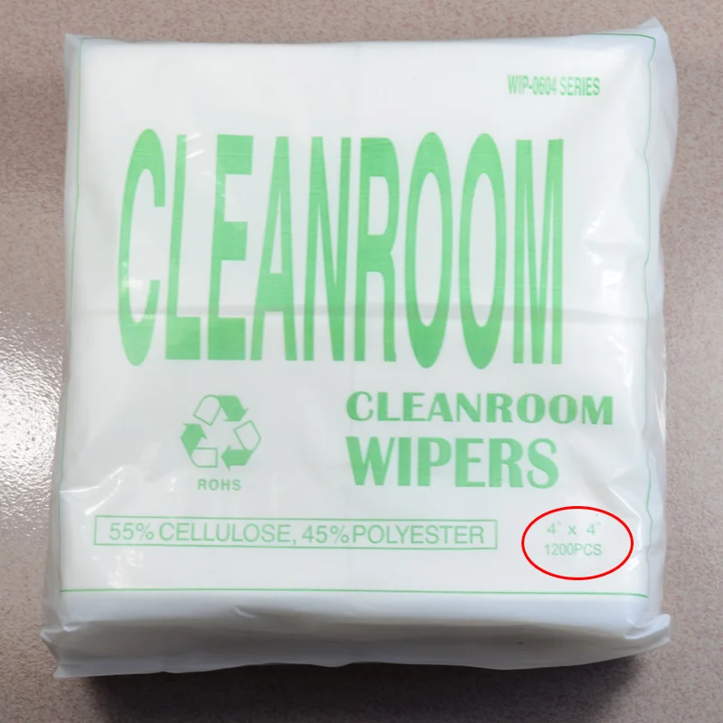 

1200PCS 4"x4" Cleanroom Wiper Dustless Cloth IC PCB Fiber Camera Clean Dust Free Paper