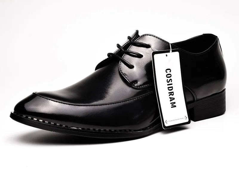 Cosidram свадебные туфли в деловом стиле из искусственной кожи Туфли-оксфорды; обувь в деловом стиле; Мужские модельные туфли с острыми носками для мужчин Весна 47, 48(Европа), BRM-004