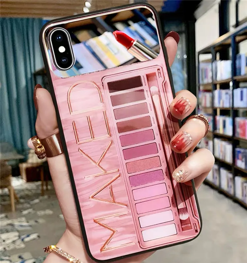 

Xsmax Fashion Mirror Make-up Tempered Glass Phone Case Drop-proof Glossy Cover For iPhoneXR 8P 6s 7plus Xs Skin Shell Protection