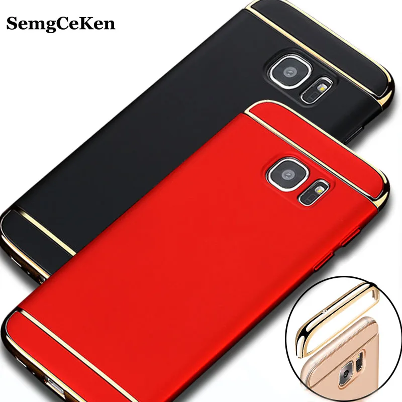 Semgceken Роскошные 3 в 1 чехол для Samsung Galaxy S6 Edge S6Edge g9250 оригинальный золотой тонкий