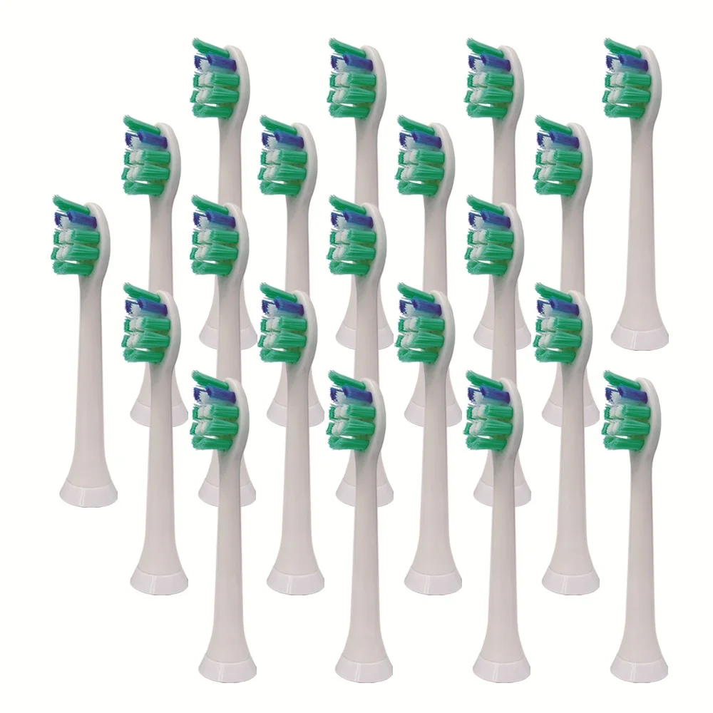 20 штук Съемные насадки для зубной щетки HX9024 для Philips Sonicare ProResults HX6013 HX6530 9340 HX6930 HX6950 HX6710 HX9140 HX3216