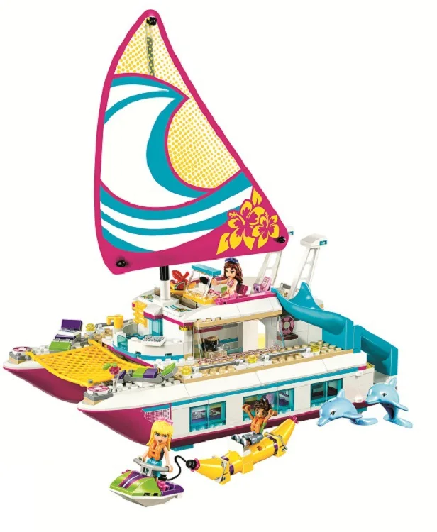 

614 Pcs 10760 ville HeartLake Soleil yacht blocs ensembles education Jouets Pour ENFANTS enfants cadeaux Compatible 41317